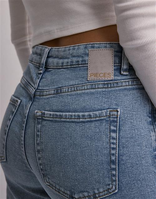 Pieces - Blå - Pcbella Hw Tap Ank Jeans LB302 Noos