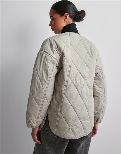 Pieces - Beige - Pcstella Quilted Jacket Noos Bc