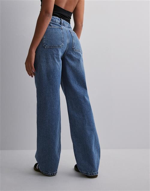 Se JDY - Blå - Jdymaya High Waist Wide Jeans Dnm N ved Nelly