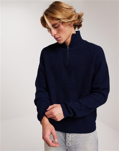 Woodbird WBLass Wool Half-Zip Half zip Blå