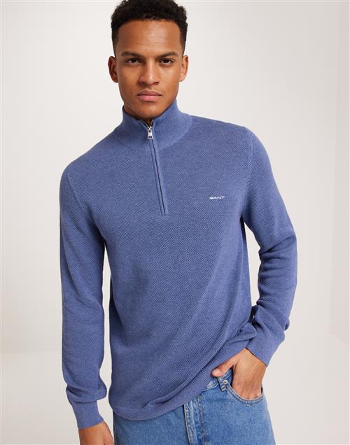 Gant Cotton Pique Halfzip Half zip Blå