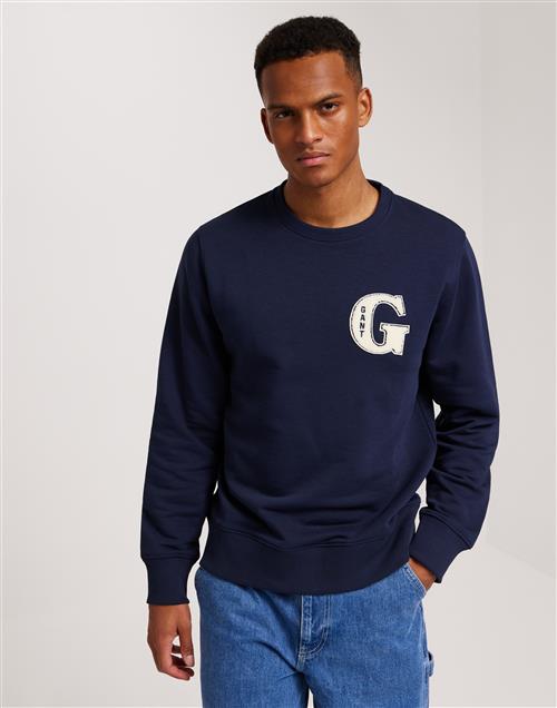 Gant G Graphic C-Neck Sweatshirts Evening Blue