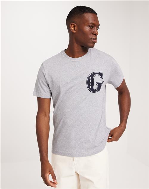 Gant G Graphic T-Shirt Printed t-shirts Grey Melange