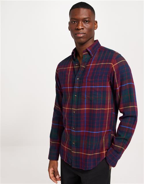 Gant Reg Ut Plaid Flannel Check Flanellskjorter Red