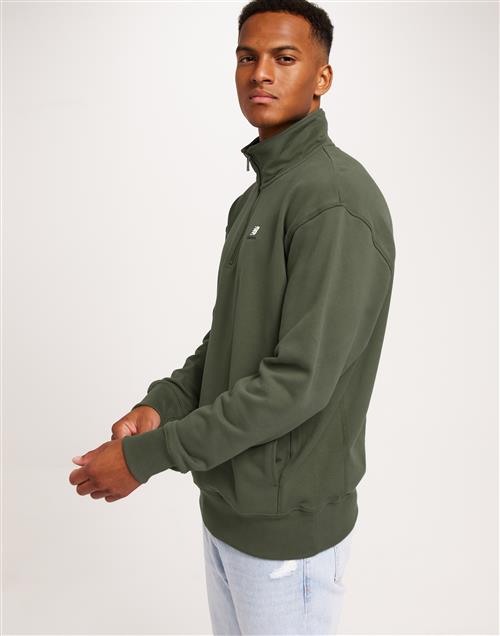 New Balance Athletics Remastered French Terry 1/4 Zip Sweatshirts Olive