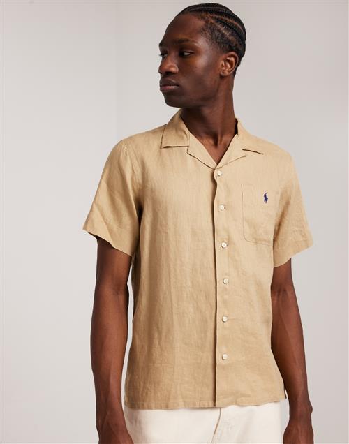 Polo Ralph Lauren 100 Linen Short Sleeve-Sport Shirt Blå skjortor Beige