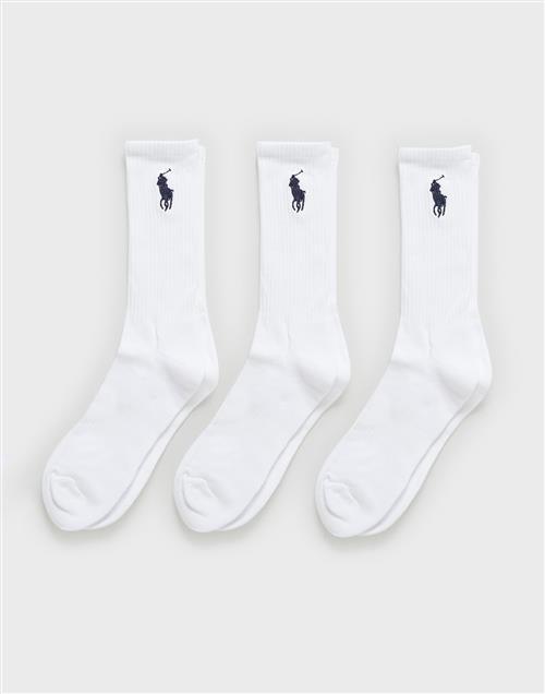 Polo Ralph Lauren Big Pny Crew Sock 3-Pack Sokker White