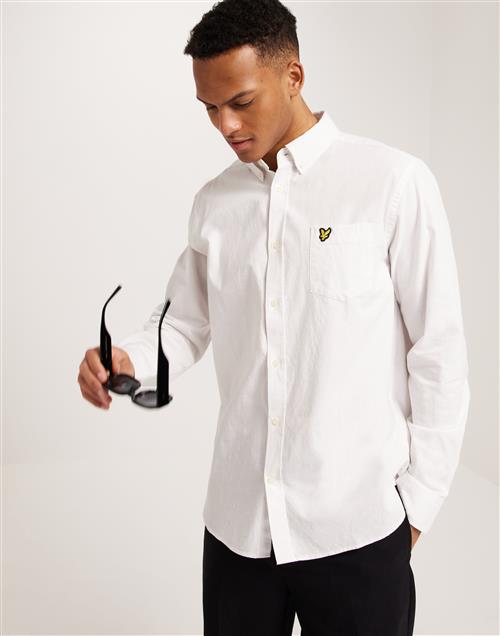 Lyle & Scott Cotton Linen Button Down Shirt Hverdagsskjorter White