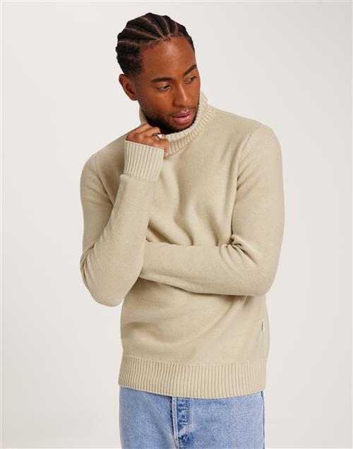 Selected Homme Slhaxel Ls Knit Roll Neck W Polotrøjer Oatmeal Melange