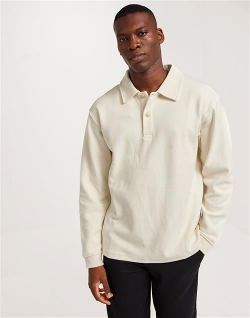 Selected Homme Slhrelaxdap Ls Polo W Langærmede polotrøjer Beige