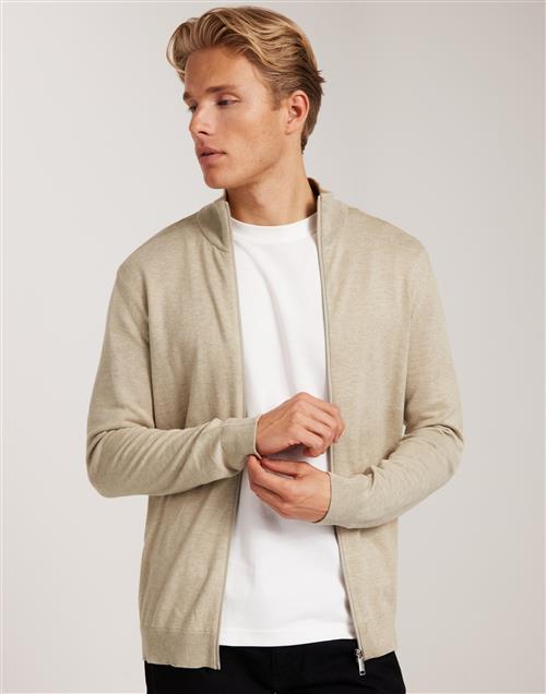 Selected Homme Slhberg Full Zip Cardigan Noos Trøjer med lynlås Beige