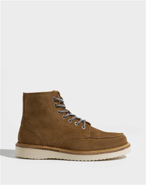 Selected Homme Slhteo New Suede Moc-Toe Boot B Støvler Brun