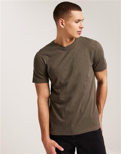 Selected Homme Slhaspen Slub Ss O-Neck Tee Noos Kortærmede t-shirts Morel