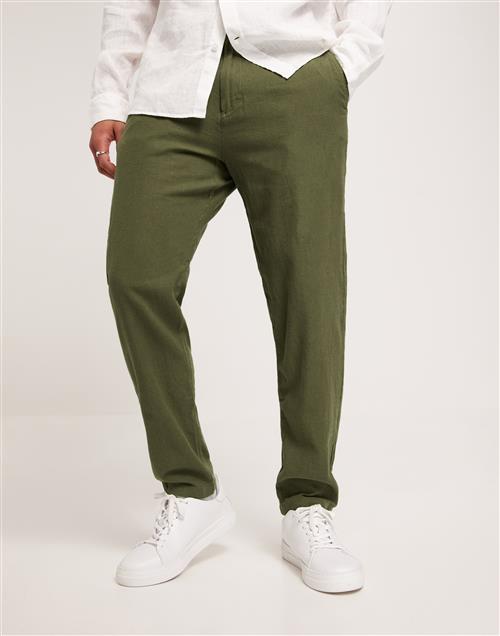 Selected Homme SLH172-Slimtape Brody Linen Pant No Hørbukser Burnt Olive