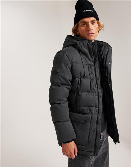 Superdry Mf Hooded Parka Dunjakker Charcoal