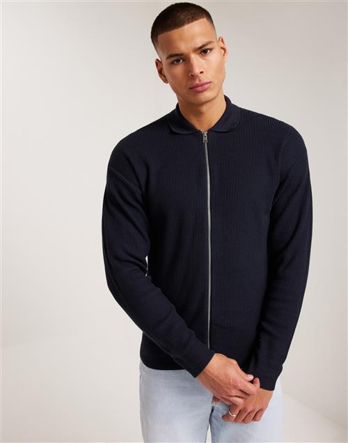 Jack & Jones Jprccspring Perfect Knit Cardigan S Trøjer med lynlås Blå