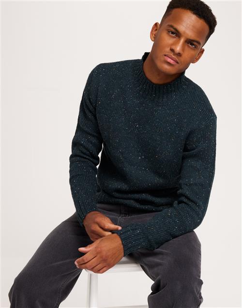 Jack & Jones Jjnolan Knit Mock Neck Striktrøjer Blå