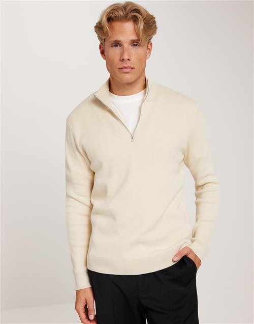 Only & Sons Onsphil Reg 12 Struc Half Zip Knit Trøjer Beige