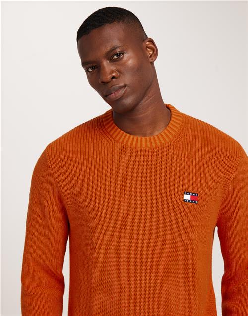 Tommy Jeans Tjm Reg Tonal Xs Badge Sweater Striktrøjer Bonfire Orange