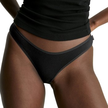 Se Calvin Klein Trusser 3P Ideal Cotton Bikini Briefs Sort bomuld X-Small Dame ved Timarco