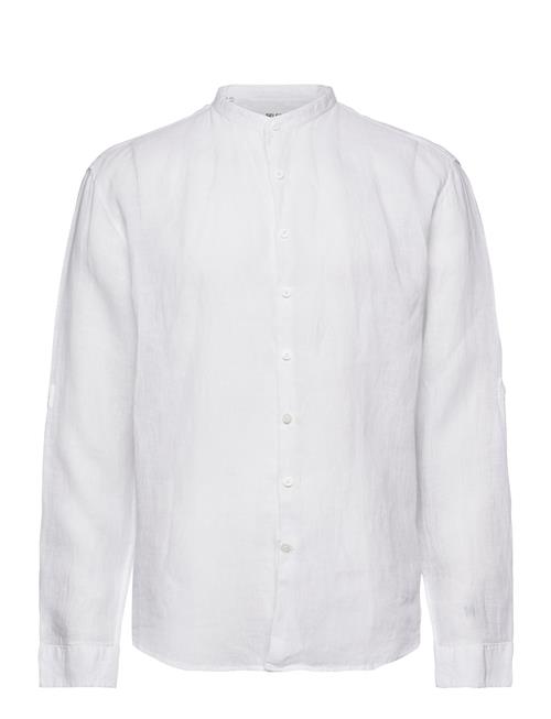 Selected Homme Slhregkylian-Linen Shirt Ls Band B Selected Homme White