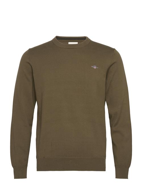 Classic Cotton C-Neck GANT Khaki