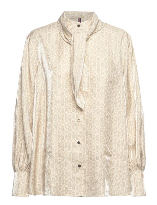 Se Tommy Hilfiger Eid Pajama Blouse Tommy Hilfiger Beige ved Booztlet