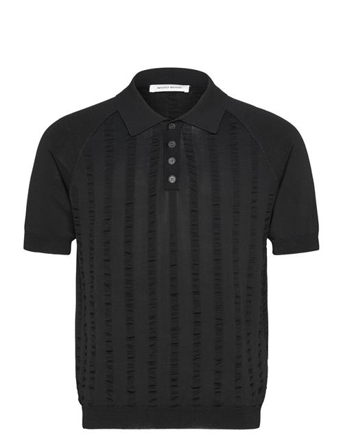 Troy Polo Knit Ss Wood Wood Black