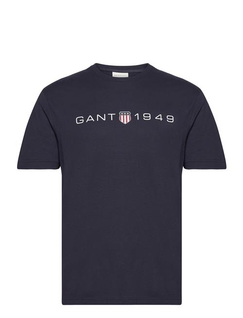 GANT Printed Graphic Ss T-Shirt GANT Navy