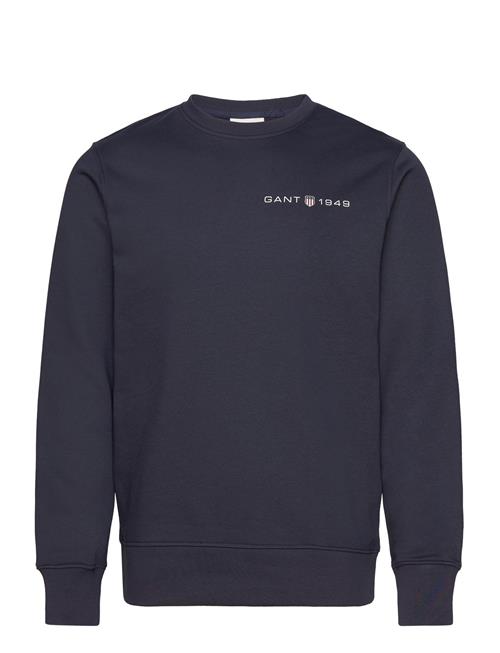 Printed Graphic C-Neck Sweat GANT Blue