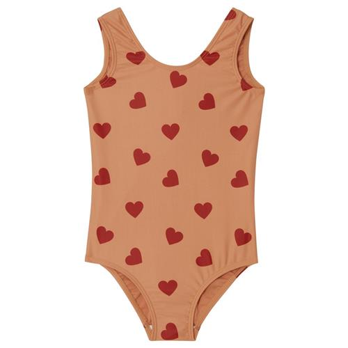 Se Kuling Milos Hjertemønstret Badedragt Terracotta | Orange | 98/104 cm ved Babyshop