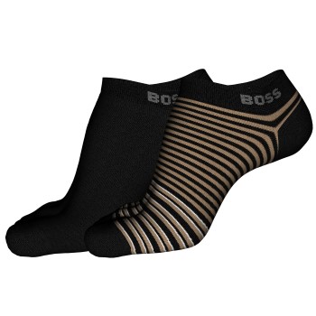 BOSS Strømper 2P Bamboo Ankle Socks Sort Str 39/42 Herre