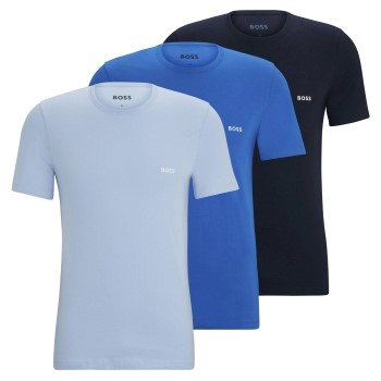 BOSS 3P Classic T ShirtRN Marine/Blå bomuld Small Herre