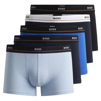 BOSS 5P Essential Trunks Flerfarvet-2 bomuld Large Herre