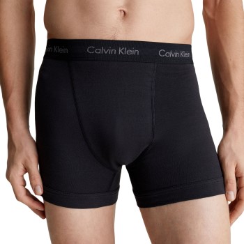 Calvin Klein 3P Cotton Stretch Trunks Sort bomuld Small Herre