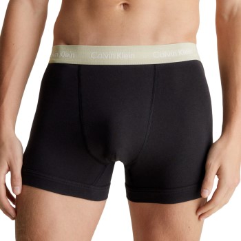 Calvin Klein 6P Cotton Stretch Trunks Sort/brun bomuld Small Herre