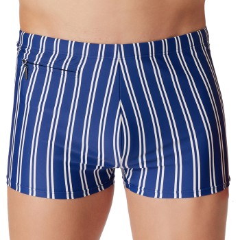 Schiesser Badebukser Aqua Classic Swim Shorts Lyseblå Stribe Large Herre