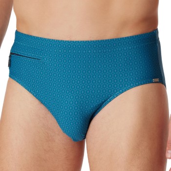 Schiesser Badebukser Aqua Classic Swim Slip Blå Medium Herre