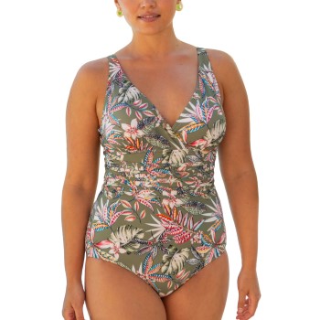 Trofé Trofe Tropical Maderia Swimsuit Grøn Mønster 36 Dame