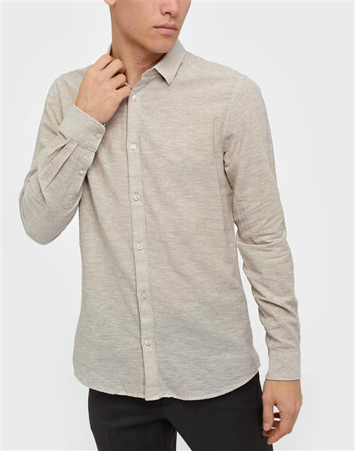 Only & Sons Onscaiden Life Ls Solid Linen Shirt Gröna skjortor Beige