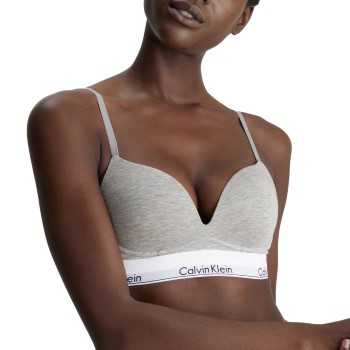 Calvin Klein Bh Plunge Push Up Bra Grå A 70 Dame