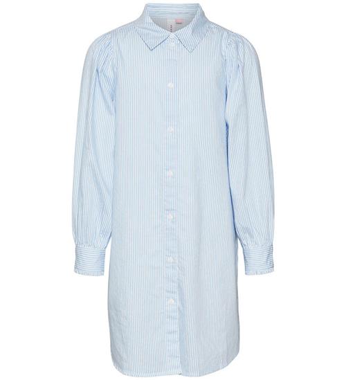 Vero Moda Girl Skjortekjole - VmPinny - Bright White/Vista blue