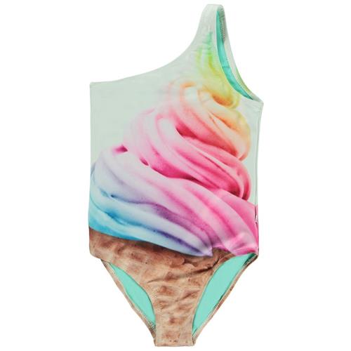 Se Molo Nai Badedragt Rainbow Softice | Lyserød | 104 cm ved Babyshop