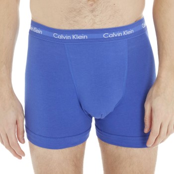 Calvin Klein 6P Cotton Stretch Trunks Marine/Blå bomuld Small Herre