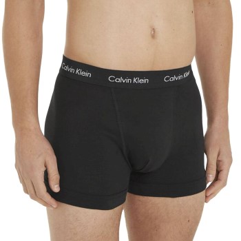 Calvin Klein 3P Cotton Stretch Trunks Sort 992 bomuld Small Herre