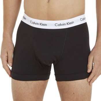 Calvin Klein 3P Cotton Stretch Trunks Sort stribet bomuld Medium Herre