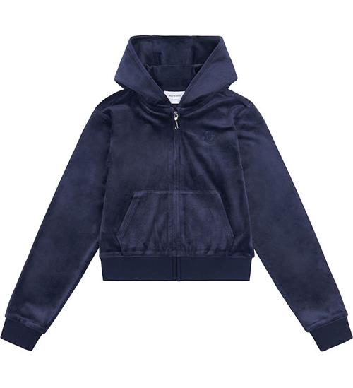 Se Juicy Couture Juicy Couture Cardigan - Tonal - Velour - Night Sky ved KidsWorld