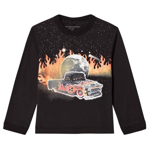 Stella McCartney Kids Black Car Print Long Sleeve Tee | Sort | 3 years