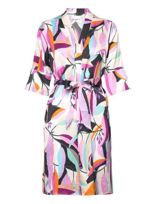 Coster Copenhagen Tunika Dress In Multi Leaf Print Coster Copenhagen Pink