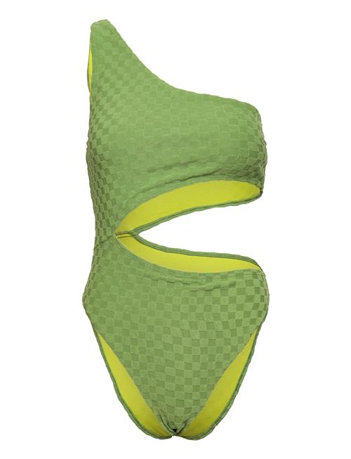 Speedo Terry Asym Cut Out 1 Pc Speedo Green